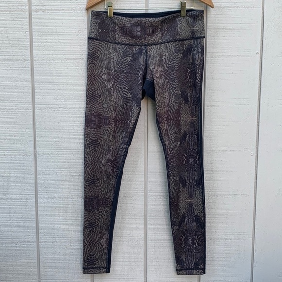 LULULEMON Wunder Under Pant *Full-On Luon - Golden Godess Cashew Multi / Black - Picture 2 of 14